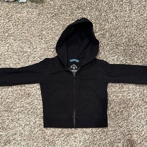 Primary Black Kids Zip-Up Hoodie
